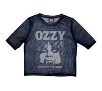 Ozzy Osbourne Womens/Ladies Speak of The Devil Mesh Crop Top (M) (Navy Blue)