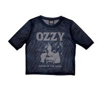 Ozzy Osbourne Womens/Ladies Speak of The Devil Mesh Crop Top (XS) (Navy Blue)