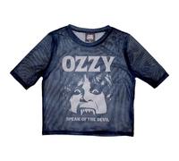 Ozzy Osbourne Womens/Ladies Speak Of The Devil Mesh Crop Top (XS) (Navy Blue)