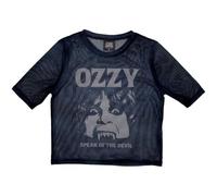 Ozzy Osbourne Womens/Ladies Speak Of The Devil Mesh Crop Top (XXL) (Navy Blue)