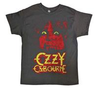 Ozzy Osbourne Yellow Eyes Jumbo T-Shirt in Grey | Size: Large Ozzy Osbourne Grey L