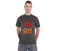 Ozzy Osbourne Yellow Eyes Jumbo T-Shirt in Grey | Size: Small Ozzy Osbourne Grey S