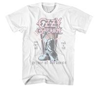 Ozzy Osbourne You Can't Kill Rock 'n' Roll Adult White Short Sleeve T Shirt 80s Vintage Style Graphic Tee