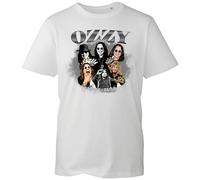 Ozzy RIP Osbourne Tribute 2025 T-Shirt - Rock Legend Memorial Graphic Tee - 1948-2025 Commemorative Shirt for Fans (White, L)