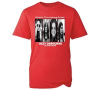 Ozzy RIP Osbourne Tribute T-Shirt - 'Mama I’m Coming Home' Memorial Tee - Rock Legend Fan Shirt - 1948-2025 (Red, L Years)