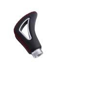 Ozzyr Manual Leather Gear Shift Knob Universal Car Stick Shifter Adapter Head Lever Shifting Handle with 3 Adapters for Cars(Red line)