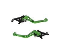 Ozzyr Motorcycle Brake Lever 2Pcs Universal CNC Alloy Motorcycle Brake Handle Adjustable Size for Moto(Green)