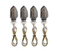 Ozzyr Motorcycle Turn Signals Smoke Lens for Signal Light 5LED 12V Amber Blinker Indicator Lamp Universal M8 Bolt LED motorcycle indicators(4 PCS)