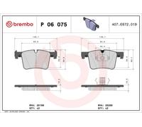 BREMBO Brake pad set P 06 075X prepared for wear warning indicator without accessories BMW: X3, X4, 2 Coupe