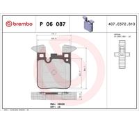 Brembo Xtra Rear Brake Pad Set fits BMW 1 2 3 Series