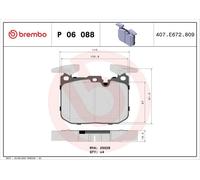 BREMBO P 06 088X Brake pad set