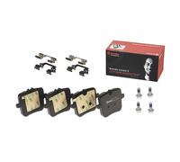 P06109 Rear Brake Pad Set 4x Pads Prepared For Wear Indicator Braking By Brembo