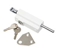 P-124-WE Door Pushbolt, White Finish, Standard Security, Visi Packed, suitable for aluminium doors and wooden doors