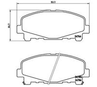 Brake pads P 28 043X BREMBO for HONDA ACCORD VIII ACCORD VIII Estate