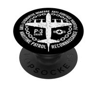 P-3 Anti-Submarine Warfare Patrol Aircraft Distressed Design PopSockets Adhesive PopGrip