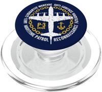 P-3 Anti-Submarine Warfare Patrol Aircraft Distressed Design PopSockets PopGrip for MagSafe