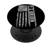 P-3 Orion American Flag Military Camo Aircraft P3 Orion PopSockets Adhesive PopGrip