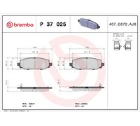 Brake Pads Set fits JEEP WRANGLER Mk4 2.0 Rear 2017 on EC1 Brembo 68386838AA New
