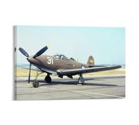 P-39 Airacobra Fighter Aircraft Attack Air Plane (6) Poster Cool Artworks Painting Wall Art Canvas Prints Hanging Picture Posters 08x12inch(20x30cm