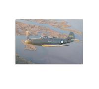 P-39 Airacobra Fighter Aircraft Attack Air Plane (9) Poster Cool Artworks Painting Wall Art Canvas Prints Hanging Picture Posters 20x30inch(50x75cm