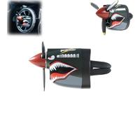 P-40 Fighter Car Air Vent Decoration with Spinning Propeller, Shark Nose Style Air Freshener Clip, Aircraft Dashboard Ornament for Auto Interior Decor & Car Lover Gift