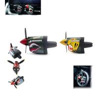 P-40 Warhawk Creative Propeller Car Decor,P-40 Warhawk Car Air Freshener, Vent Clip,Long Lasting Odor Eliminator, Shark Nose Style Air Freshener Clip for Most Air Vents, Men's Car Accessory (mix)
