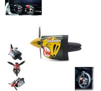 P-40 Warhawk Creative Propeller Car Decor,P-40 Warhawk Car Air Freshener, Vent Clip,Long Lasting Odor Eliminator, Shark Nose Style Air Freshener Clip for Most Air Vents, Men's Car Accessory (tiger)