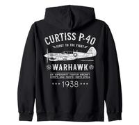 P-40 Warhawk Flying Tiger's Fighter Plane | P40 Shark Mouth Zip Hoodie