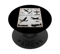 P-40 Warhawk WW2 Fighter Aircraft Recognition Diagrams PopSockets Adhesive PopGrip