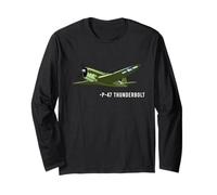 P-47 Thunderbolt WWII Fighter Plane Military Aviation Long Sleeve T-Shirt