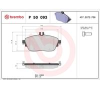 Brembo Xtra Rear Brake Pad Set fits Mercedes-Benz SLS AMG 2010-2025 6.2 6.3