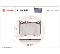 BREMBO P 50 095 Brake pad set