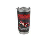 P-51 Mustang DAGO RED Aircraft Tee Stainless Steel Insulated Tumbler