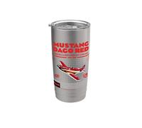 P-51 Mustang DAGO RED Aircraft Tee Stainless Steel Insulated Tumbler