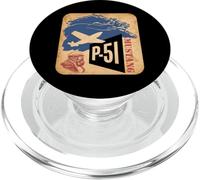 P-51 Mustang WW2 Fighter Aircraft Pilot Graphic PopSockets PopGrip for MagSafe