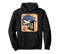 P-51 Mustang WW2 Fighter Aircraft Pilot Graphic Pullover Hoodie