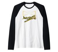 P-51 Mustang WW2 Plane Aircraft Aviation Pilot Airplane Raglan Baseball Tee