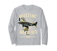 P-51D Mustang Vintage North American P-51D Fighter Warbirds Long Sleeve T-Shirt