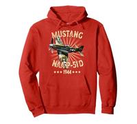 P-51D Mustang Vintage North American P-51D Fighter Warbirds Pullover Hoodie