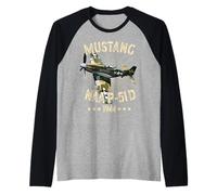 P-51D Mustang Vintage North American P-51D Fighter Warbirds Raglan Baseball Tee