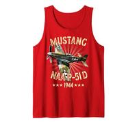 P-51D Mustang Vintage North American P-51D Fighter Warbirds Tank Top