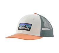 Patagonia P-6 Logo LoPro Trucker cap white orange green