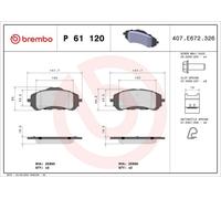 BREMBO P 61 120X Brake pad set