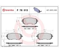 BREMBO P 78 013X Brake pad set