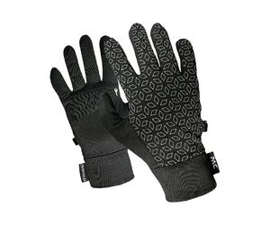 P.A.C. Recycled Running Reflective Running Gloves-Black, Size M