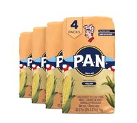 P.A.N. Yellow Corn Flour - Precooked Gluten Free and Kosher Flour for Arepas (1.0kg/4pcs)