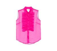 P.A.R.O.S.H. Shake ruffled sheer shirt - Pink XS-S-L