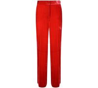 P.A.R.O.S.H. velvet-finish straight trousers - Red L