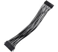 P Atx Motherboard Power Extension Cable Black 18awg 30cm | Male to Female 24pin Combined Interface, Tinned Copper with Pvc Jacket, Latch Design for Longer Service Life