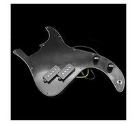 P Bass Prewired Loaded Pickguard Pickup For Precision Bass Guitar 3 Ply PB Pickups Black White Electric Guitar Parts (Color : Bk)